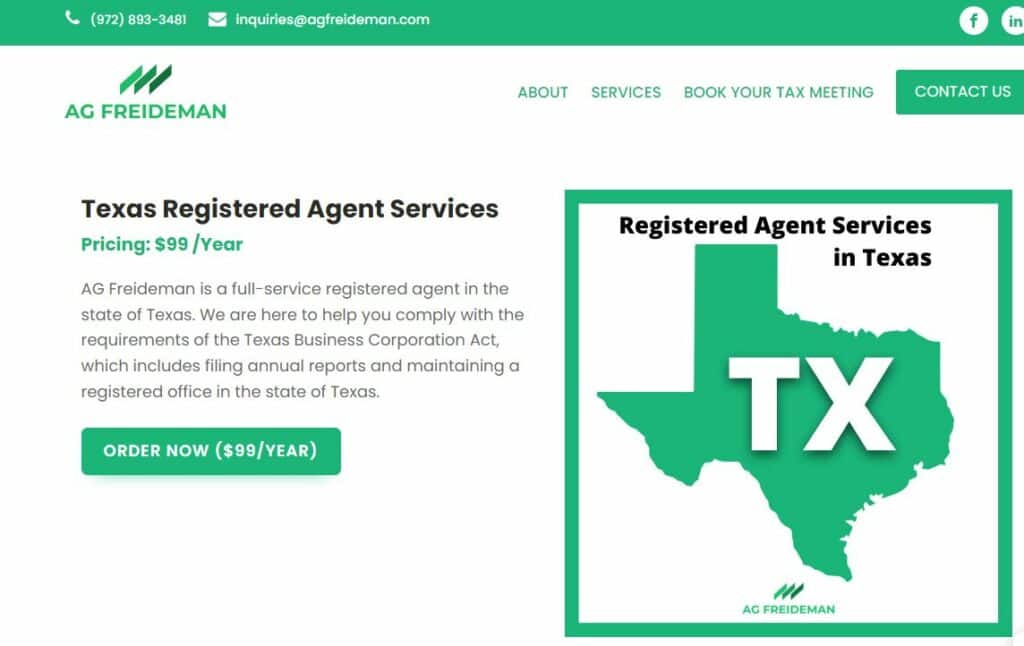 AG Freideman Texas Registered Agent Service