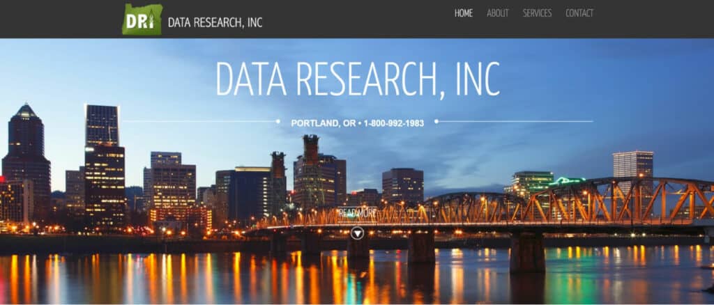 Data Research Inc - registered agent service in Oregon