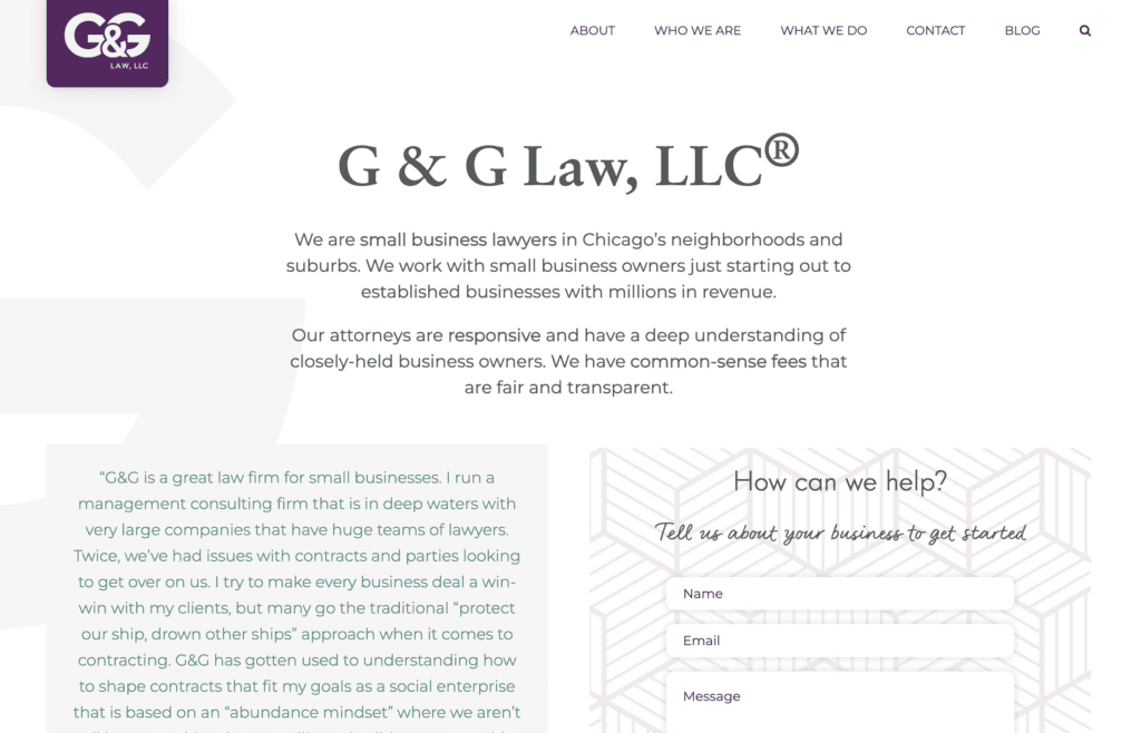 G&G Law registered agent in Illinois