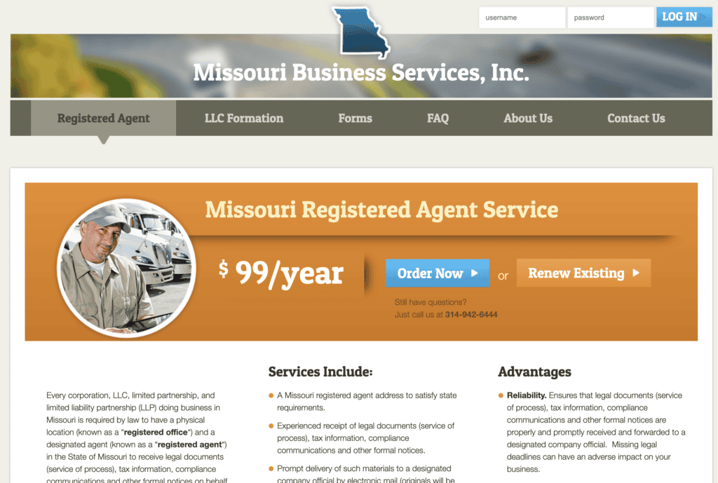 Missouri Registered Agent Service