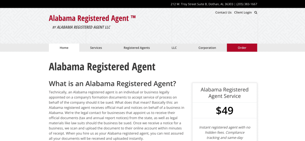 Alabama registered agent services