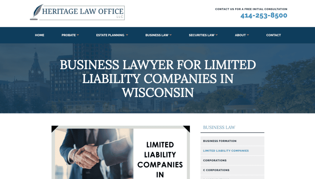 Heritage Law Office LLC - registered agent service in Wisconsin