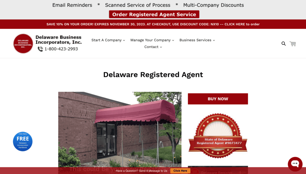 Delaware Business Incorporators, Inc - registered agent service