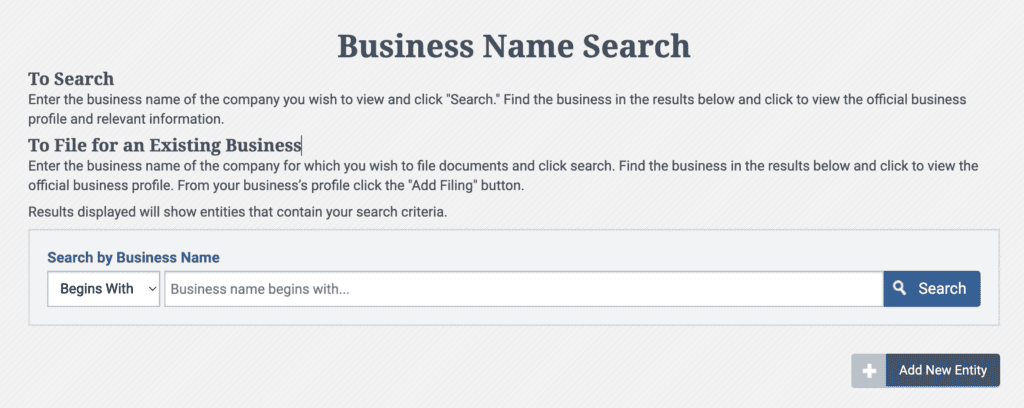 South Carolina Business Name Search