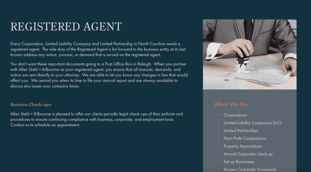 ASK Law - registered agent service provider in NC