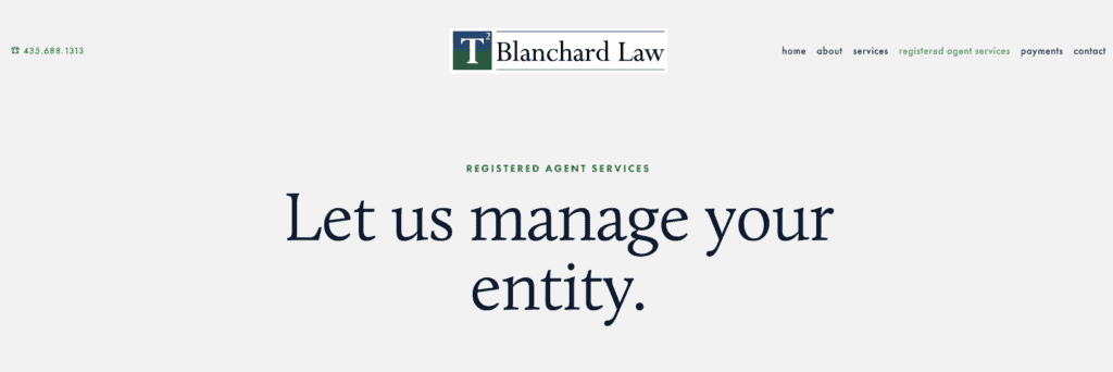 4. T. Blanchard Law - registered agent service Utah